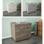 Mobile comodino da 48x36xH41 cm con 2 cassetti in 3 colori CMP115