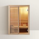 Sauna finlandese 2 posti 120x100 cm led cromoterapia radio bluetooth SA060