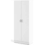 Arredo armadio multiuso da 69x35xH170 cm bianco completo di 2 ante e 5 ripiani CMP135