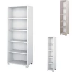 Arredo libreria disponibile da 37 o 70 cm altezza 183 cm in due colori completa di ripiani CMP138