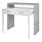Mobile scrivania estensibile da 99x36 a 99x66 cm bicolor bianco-cemento SCV0019