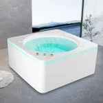 Vasca da bagno da 145x145 cm 34 idrogetti cromoterapia bluetooth e cascata VA154