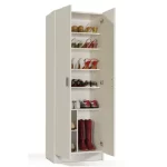 Arredo colonna con 2 ante da 59x37 cm bianco multiuso completo di ripiani interni CMP144