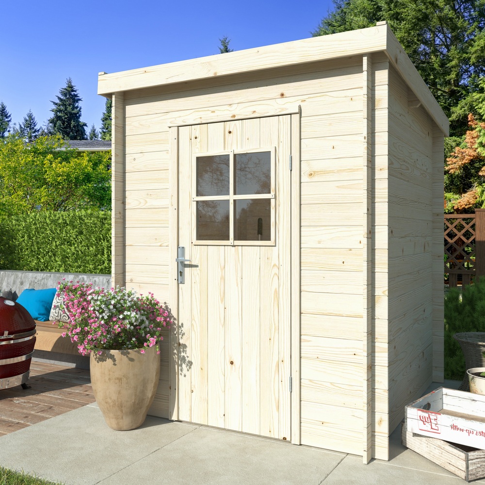 1 Casetta quadrata in legno 176x176 cm da esterno disponibile con o senza pavimento CL065