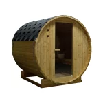 Sauna Finlandese per esterno dalla forma a botte 198x200 cm ideale per 4 persone  SA081