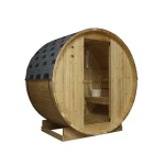 Sauna Finlandese da esterno per 2 persone  194,8x120 cm a forma di botte SA085