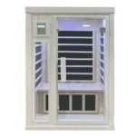 Sauna infrarossi da 90x90 cm per 1-2 persone completa di bluetooth, cromoterapia e irradianti in carbonio SA098