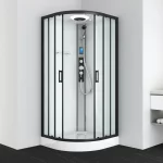 Cabina idromassaggio dalla forma semicircolare 90x90 cm con montaggio quick line CA102