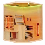 Sauna infrarossi da 150x150 cm adatta per 2 persone irradianti in carbonio e full spectrum SA088