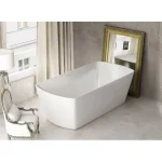 Vasca da bagno 170x80 cm freestanding  bianca design contemporaneo rettangolare VA161