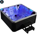 Minispa completa di 40 idrogetti 200x200 cm con cromoterapia riscaldatore e bluetooth MI054