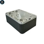 Minispa da 216x156 cm completa di 56 idrogetti  con  bluetooth luci led e riscaldatore MI055