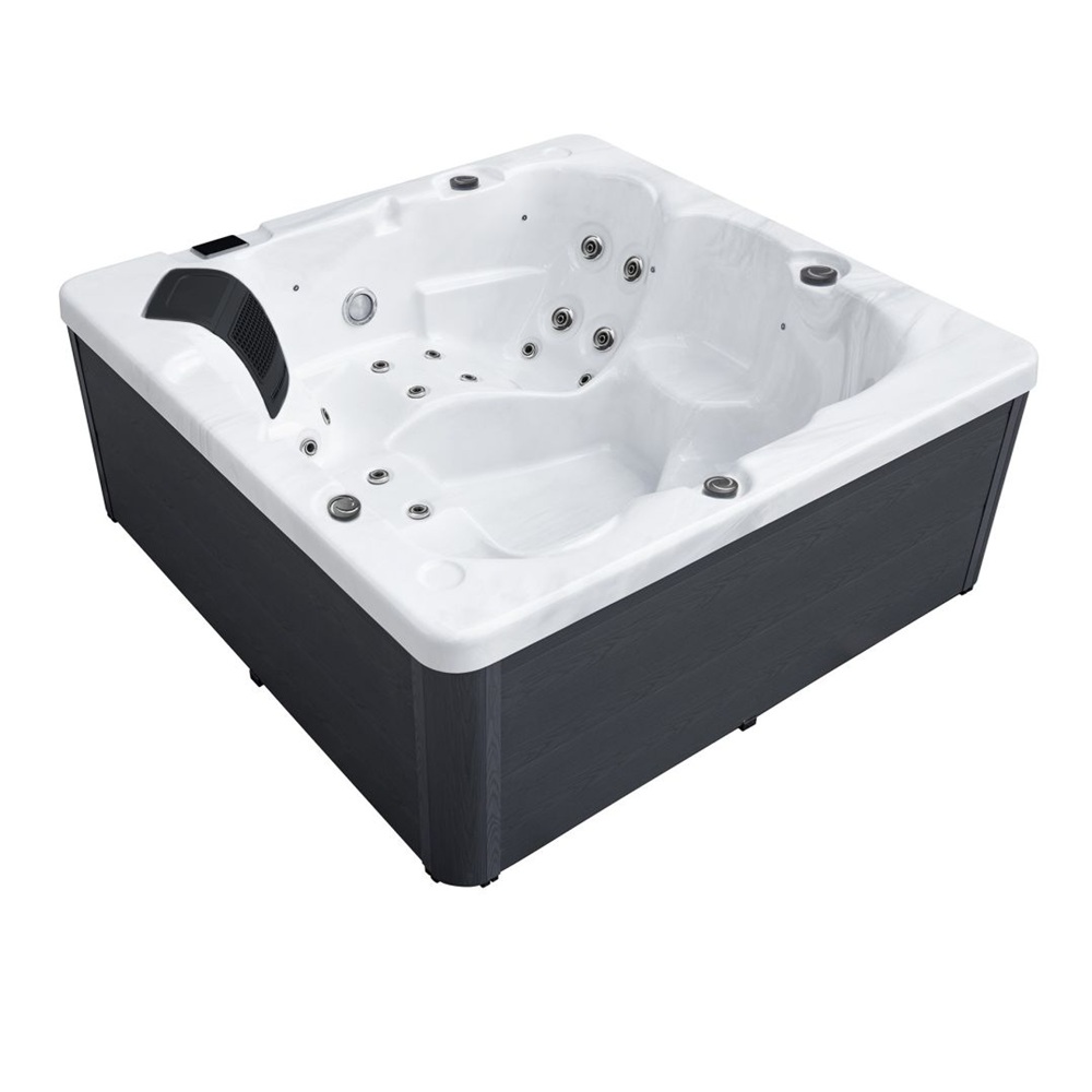 1 Minispa idromassaggio 38 getti 192x192 cm 5 posti con cromoterapia e riscaldatore MI083