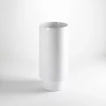 Lavandino freestanding realizzato in ceramica da 40xH85 cm bianco lucido LV90