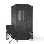 Sauna portatile 90x90 cm con 6 irradianti infrarossi e led cromoterapia SA102
