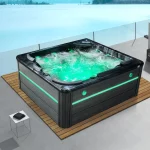 Minispa per 5-7 persone da 235x215 cm con 75 idrogetti led ozonoterapia riscaldatore MI069