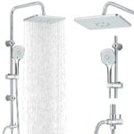 Colonna doccia con soffione e doccino saliscendi colore cromato MD030