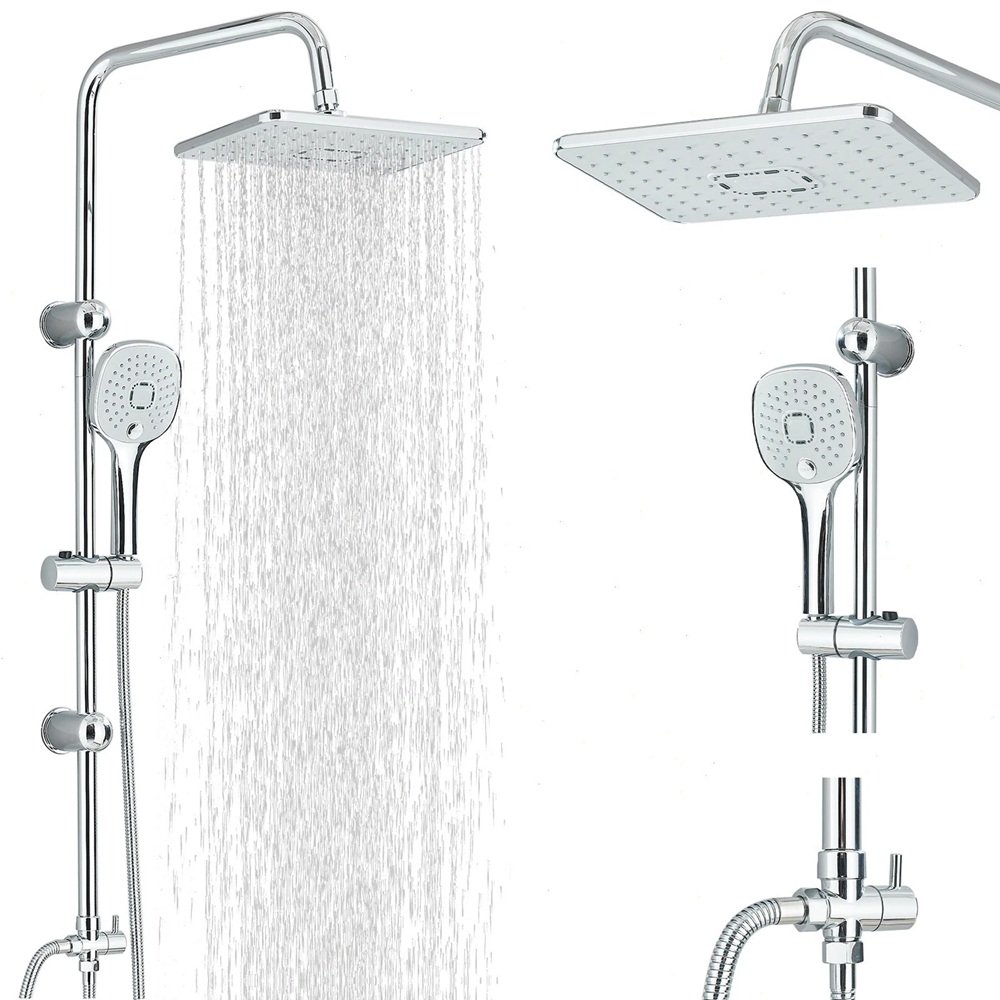 1 Colonna doccia con soffione e doccino saliscendi colore cromato MD030