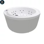Minispa rotonda da 180 cm completa di 25 idrogetti, riscaldatore e cromoterapia MI059
