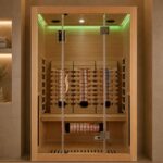 Sauna infrarossi 150x120 cm 3 posti con 6 riscaldatori full spectrum e 3 in carbonio SA106