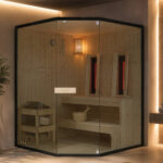 Sauna combinata infrarossi finlandese angolare 150x150 cm 2-3 posti SA108