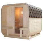 Sauna finlandese 4 posti 188x220 cm da esterno con stufa SA112