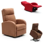 Poltrona relax modello "Michelle" realizzata in microfibra in 5 diverse colorazioni con vibromassaggio 2 motori alzapersona con dispositivo medico