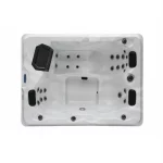 Minipiscina idromassaggio per ambientazioni esterne da 3 posti  rettangolare 210x160 25 getti cromoterapia e bluetooth inclusi MI040