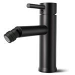 Miscelatore per bidet in acciaio inox color nero piletta inclusa RB187