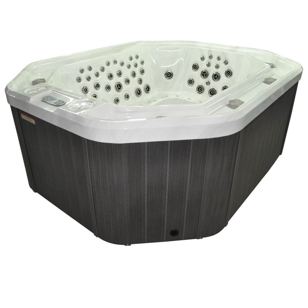1 Minispa idromassaggio 300×240 da esterno 8-12 posti con 98 idrogetti cromoterapia e riscaldatore MI072