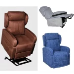 Poltrona relax modello "Giordana" alzapersona e reclinabile in microfibra o cinigliato con 2 motori e dispositivo medico