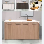 Arredo lavatoio con coprilavatrice a destra o a sinistra a scelta in due dimensioni con 4 ante in diversi colori LV87