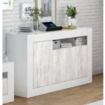 Arredo credenza 144x42xH87 cm con 3 ante e un ripiano a giorno CMP081