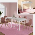 Arredo tavolo consolle da 50 a 185 cm strutture in metallo e piano colore bianco TV035