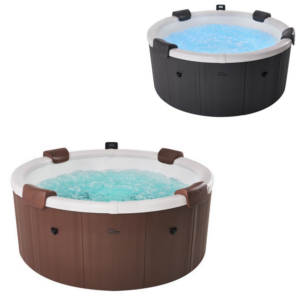 1 Minispa idromassaggio 6 posti 138 getti 182 cm color grigia o marrone MI075