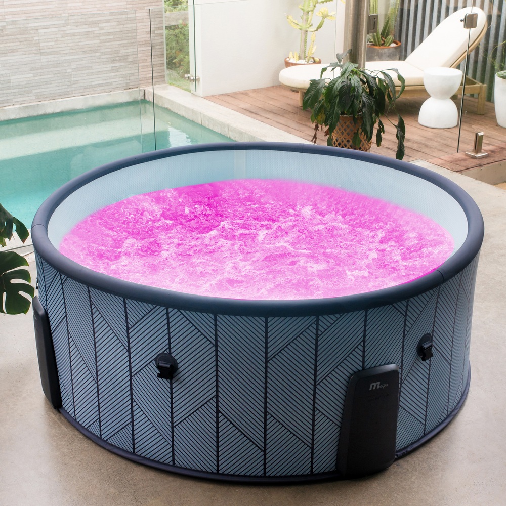1 Minispa idromassaggio 6 posti rotonda 173 cm con 144 getti cromoterapia riscaldatore wi-fi MI077