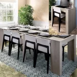 5-mode extendable living room table from 54 up to 239 cm in gray oak wood TV011