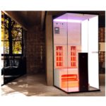 Sauna Infrarossi da 110x80 cm full spectrum completa di bluetooth cromoterapia e aromaterapia SA090