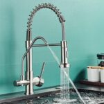 Miscelatore cromato da cucina con due bocchette di erogazione RB189