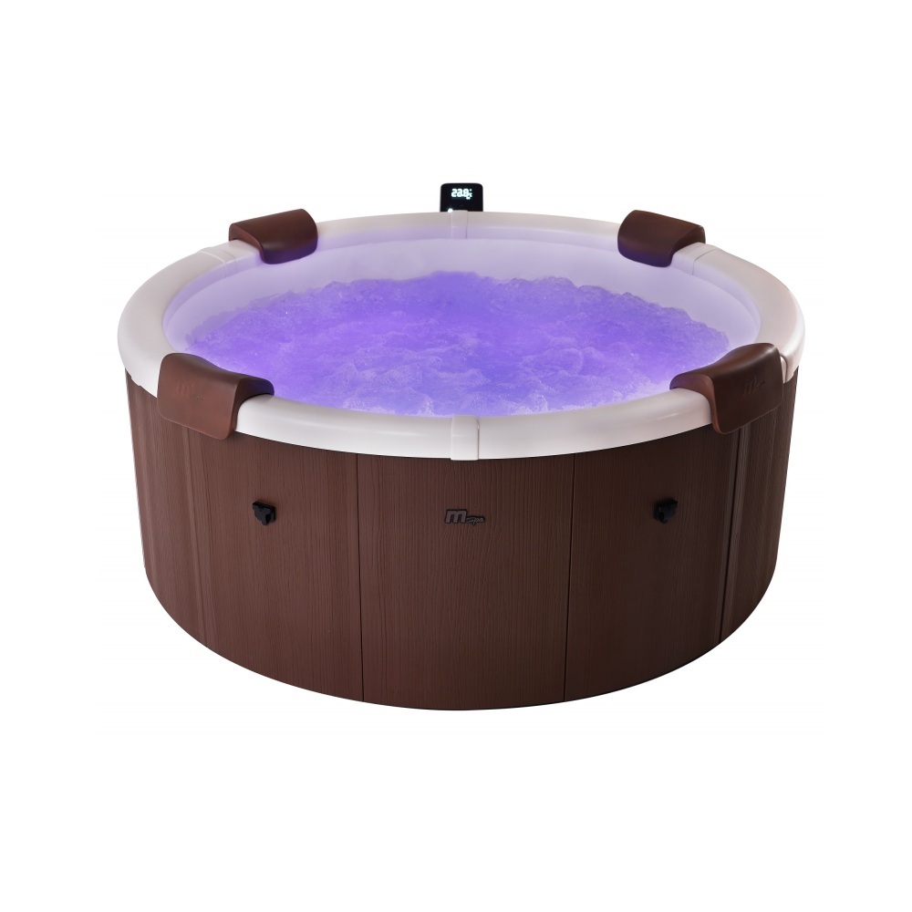 10 Minispa idromassaggio 6 posti 138 getti 182 cm color grigia o marrone MI075