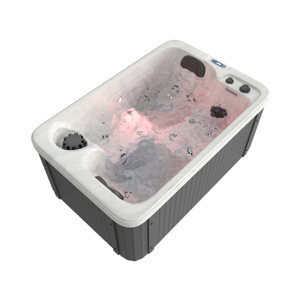 11 Minispa idromassaggio 21 getti 175x115 cm 2 posti con led cromoterapia e riscaldatore MI073