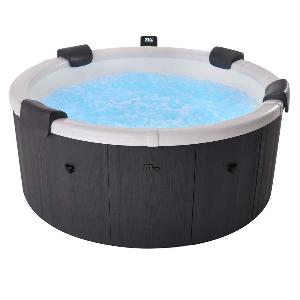 11 Minispa idromassaggio 6 posti 138 getti 182 cm color grigia o marrone MI075