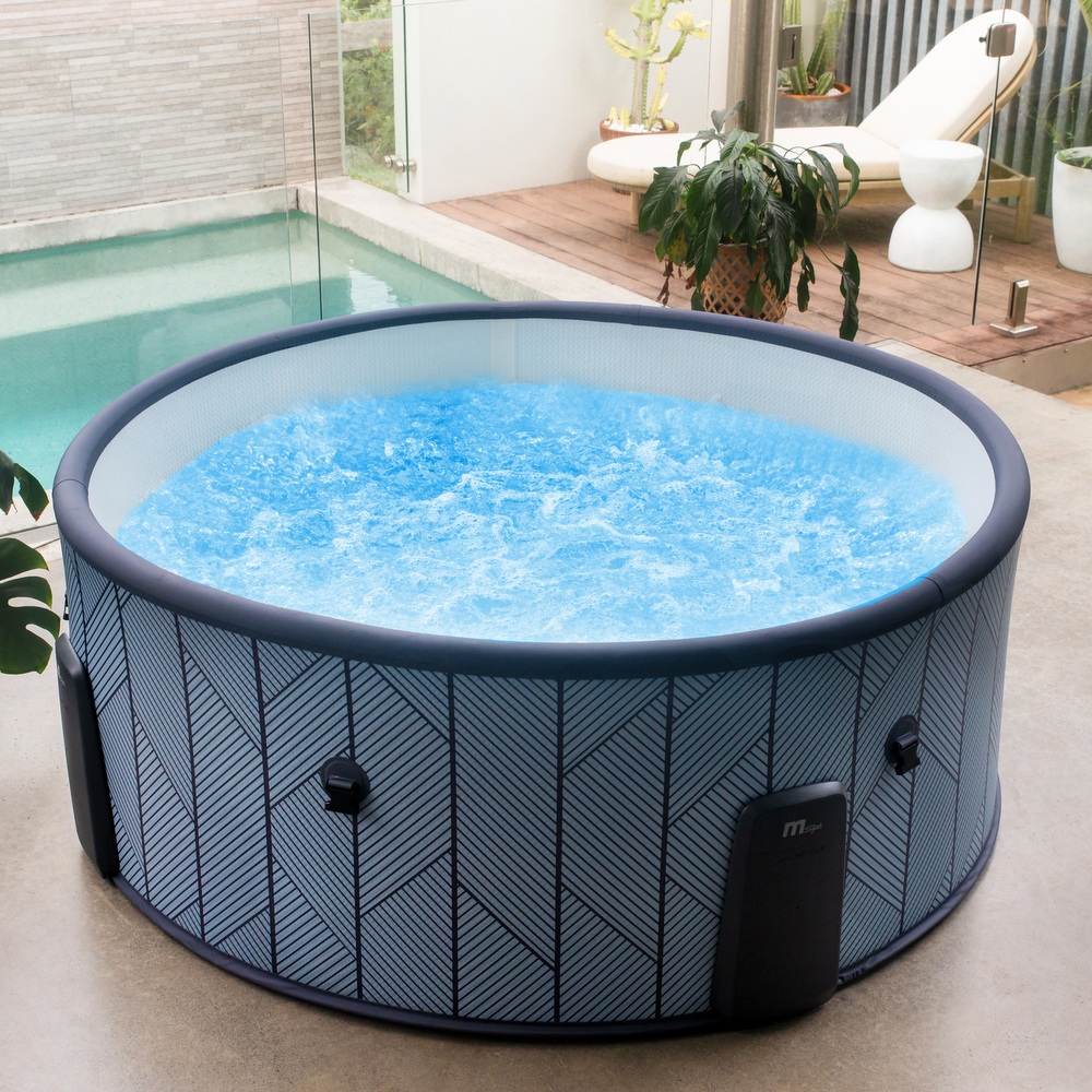 11 Minispa idromassaggio 6 posti rotonda 173 cm con 144 getti cromoterapia riscaldatore wi-fi MI077