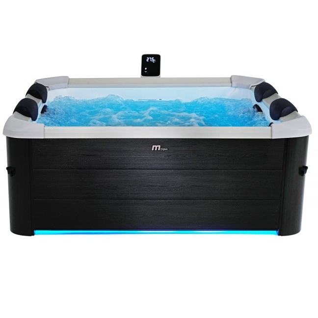 12 Minispa idromassaggio 148 getti 180x180 cm 8 posti led cromoterapia riscaldatore copertura inclusa MI074