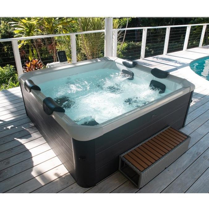 13 Minispa idromassaggio 148 getti 180x180 cm 8 posti led cromoterapia riscaldatore copertura inclusa MI074