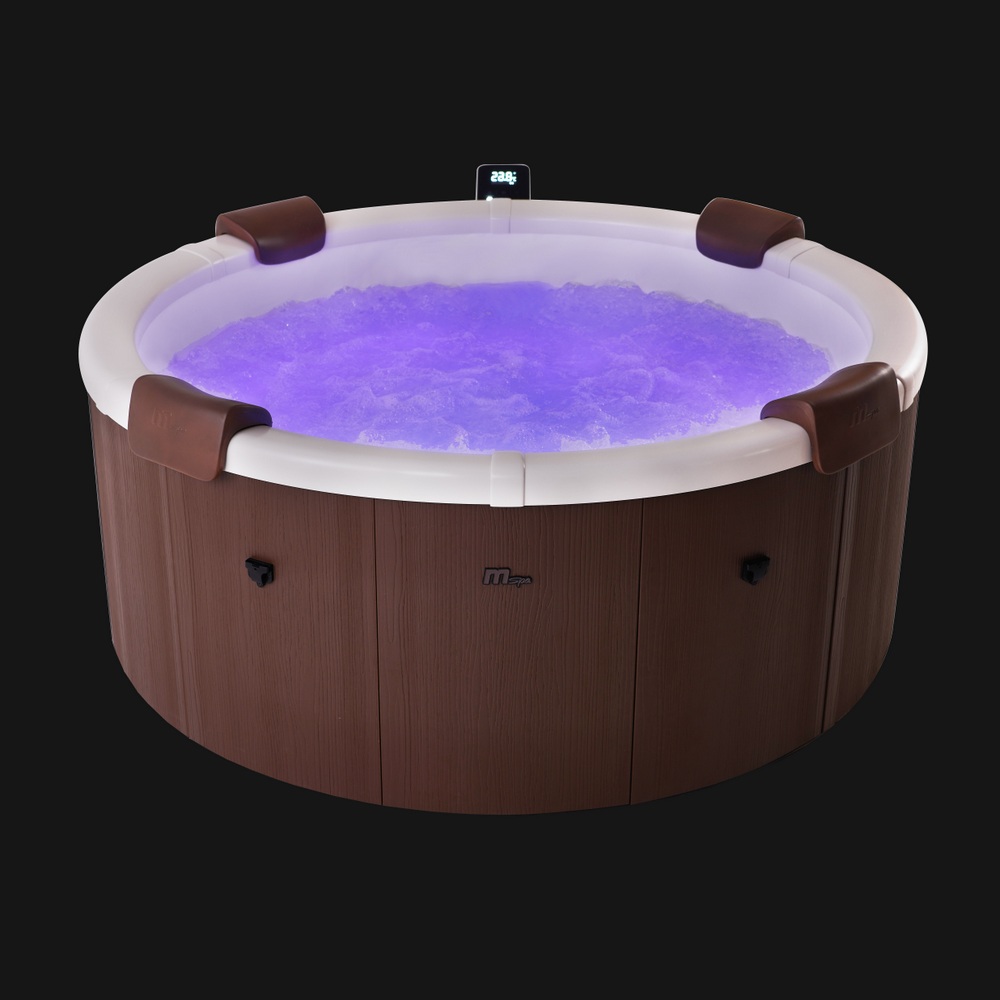 3 Minispa idromassaggio 6 posti 138 getti 182 cm color grigia o marrone MI075