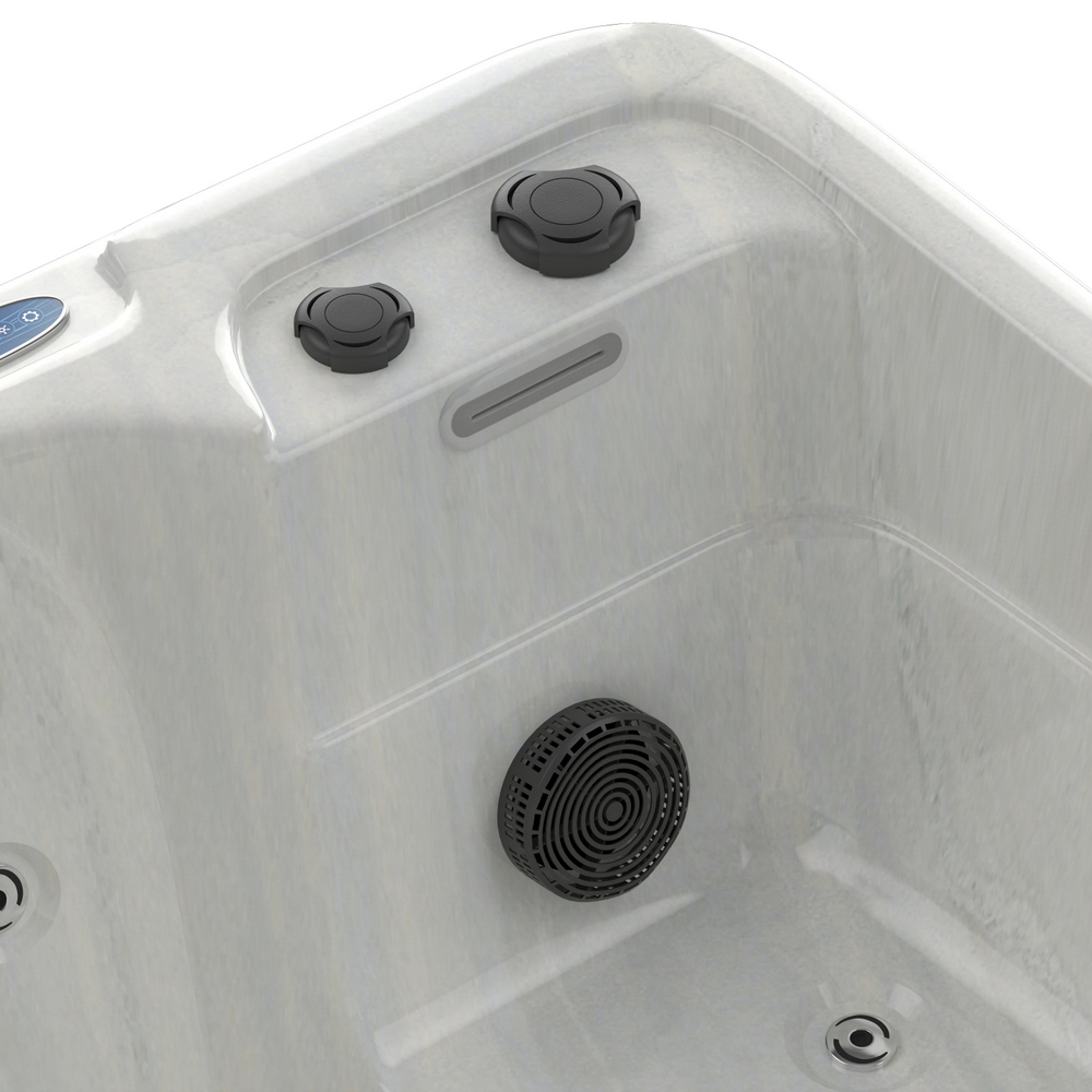 4 Minispa idromassaggio 21 getti 175x115 cm 2 posti con led cromoterapia e riscaldatore MI073