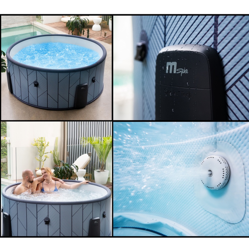 6 Minispa idromassaggio 6 posti rotonda 173 cm con 144 getti cromoterapia riscaldatore wi-fi MI077