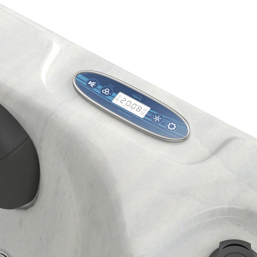 7 Minispa idromassaggio 21 getti 175x115 cm 2 posti con led cromoterapia e riscaldatore MI073