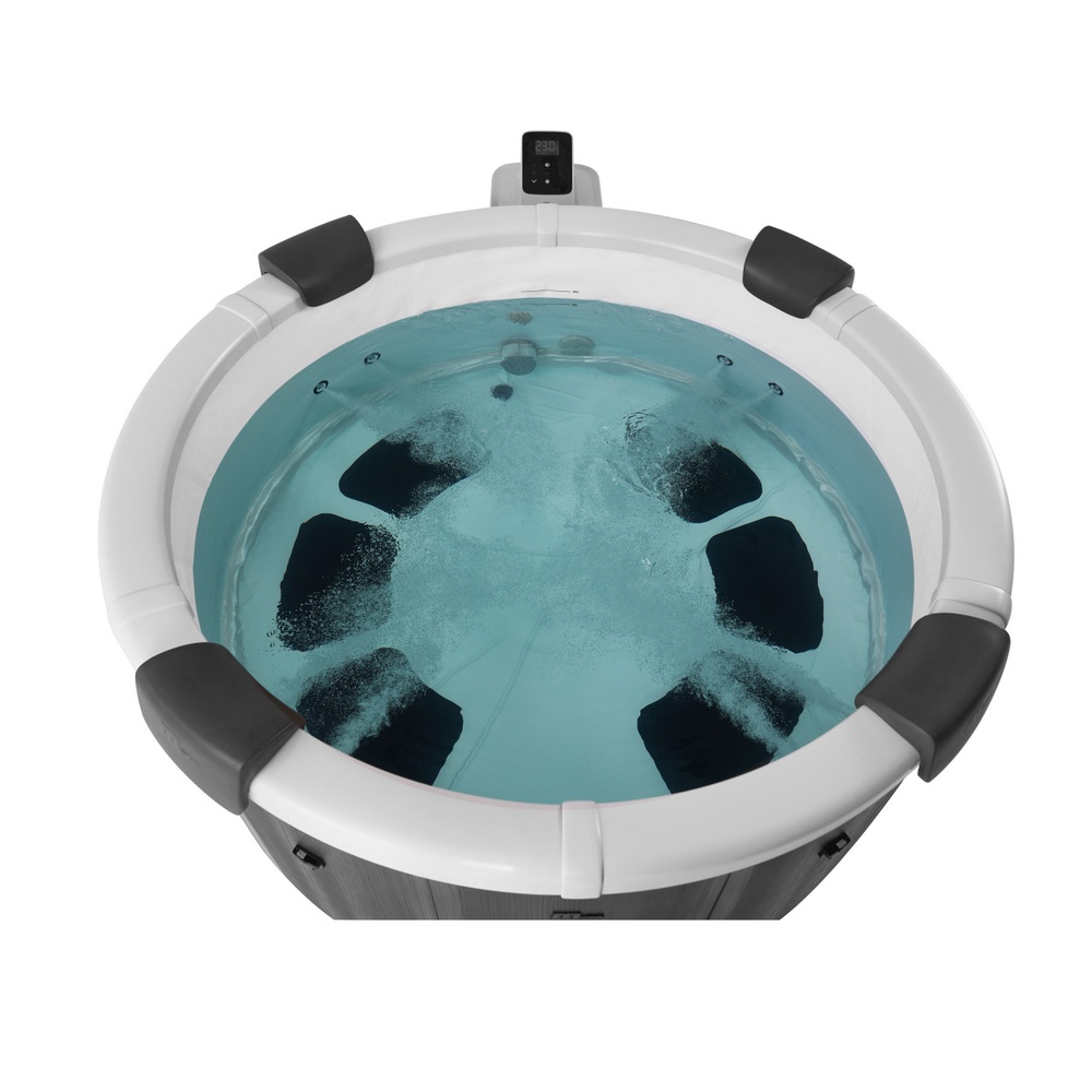 7 Minispa idromassaggio 6 posti 138 getti 182 cm color grigia o marrone MI075